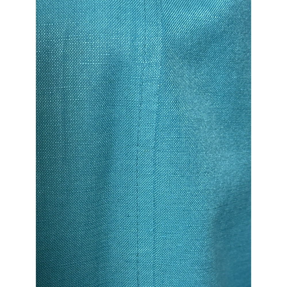 David N Petites Aqua Blue Linen Jacket Zip Up Lightweight Size (14) (See below) - Picture 10 of 16